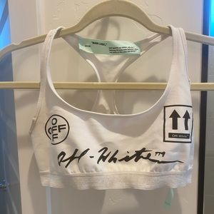 Off white sports bra
